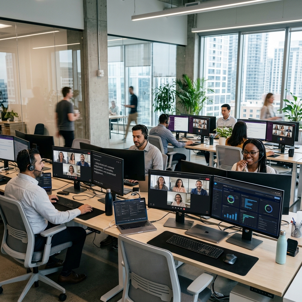 Enterprise team using Convoiz during live video calls